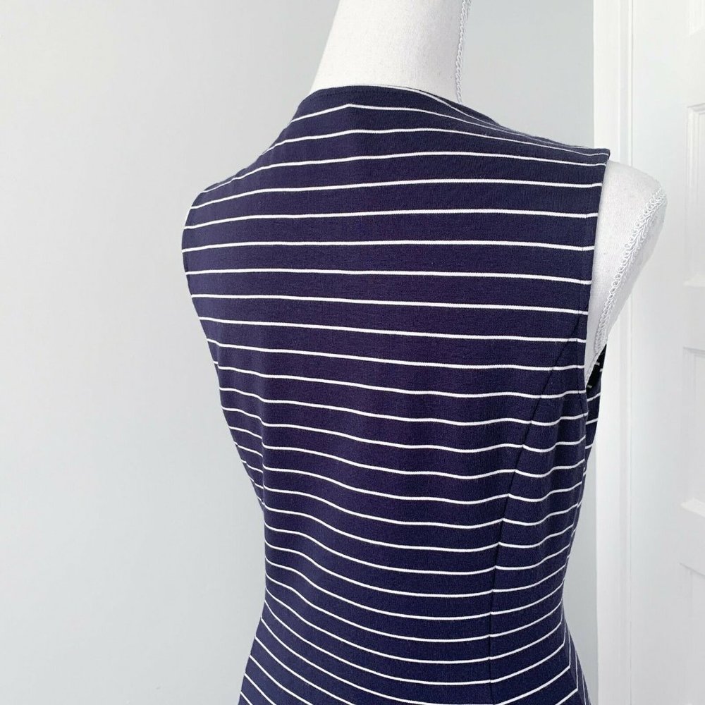 Theory | Sayidres Fit & Flare Striped Zipper Dress - Picture 5 of 9